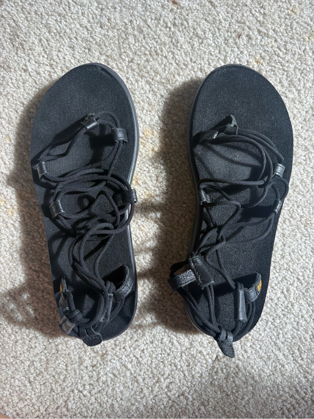 Teva Black Lace-Up Sandals